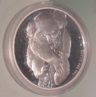 Perth-Koala-Series-$1-1oz-Silver-Coins-Carded-With-Picture